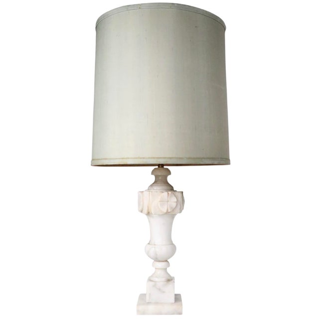 Mid 20th Century Italian Carved Marble Table Lamps - a Pair For Sale - Image 14 of 14