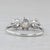 Metal 1.91ctw Diamond Round 3-Stone 14k White Gold Size 6.25 Engagement For Sale - Image 7 of 8