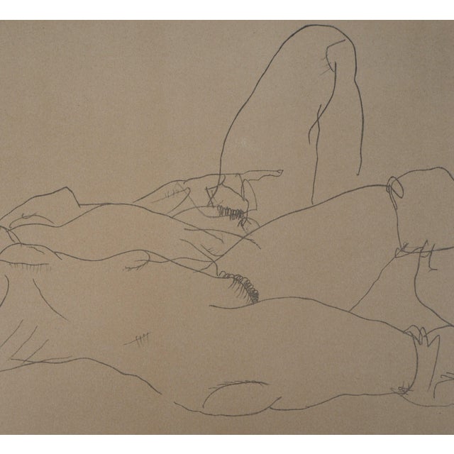 After Egon Schiele, Reclining Nude Women, Lithograph For Sale - Image 5 of 7