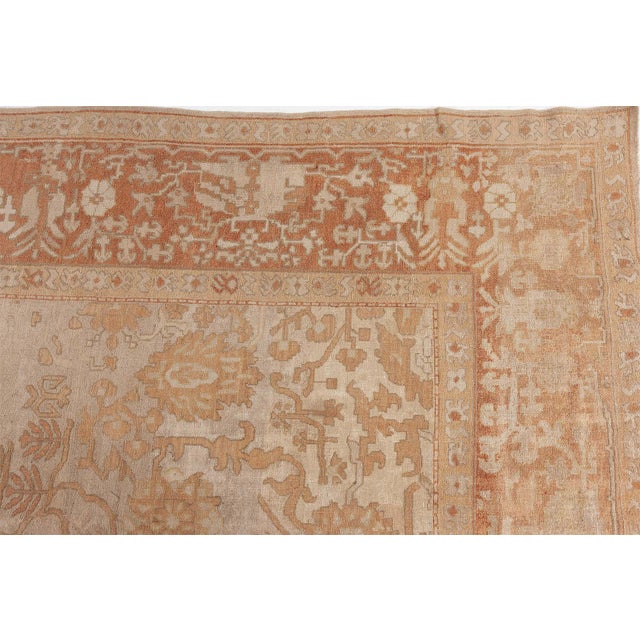 Antique Indian Amritsar Botanic Handmade Wool Rug For Sale In New York - Image 6 of 6