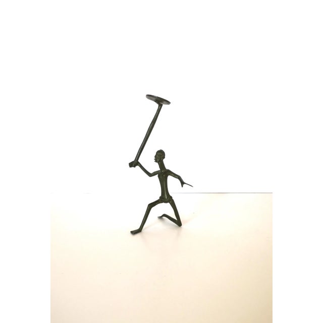 Hagenauer Werkstätte Tribal Sculpture Male Warrior Figure in the Style of Hagenauer For Sale - Image 4 of 10