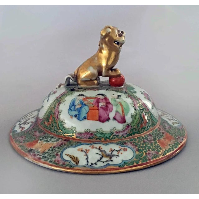 Antique Chinese Large Famille Rose Vase with Lid For Sale - Image 11 of 13
