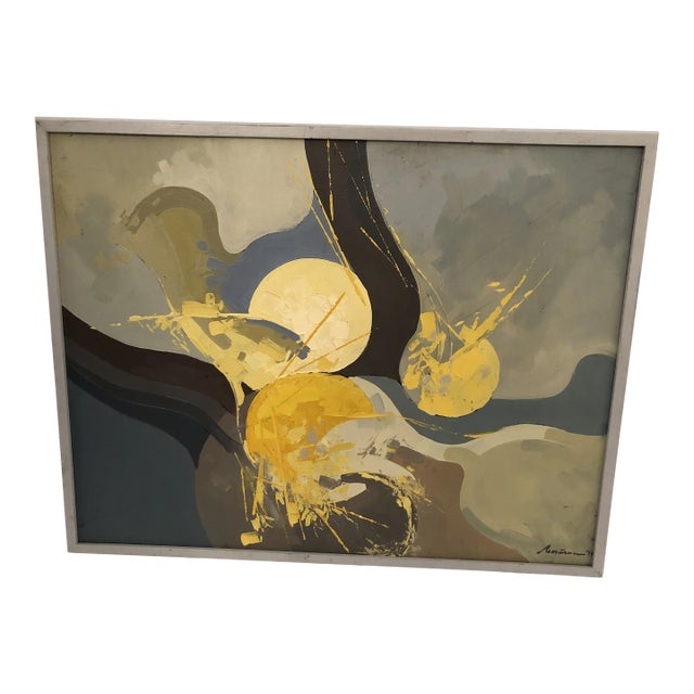 Mid-Century Modern Abstract Painting For Sale