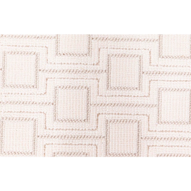 Modern Contemporary Geometric Hand-Tufted Wool Runner by Doris Leslie Blau For Sale - Image 3 of 7