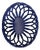 Vintage Italian Blue Lattice Open Weave Ceramic Fruits Basket. For Sale