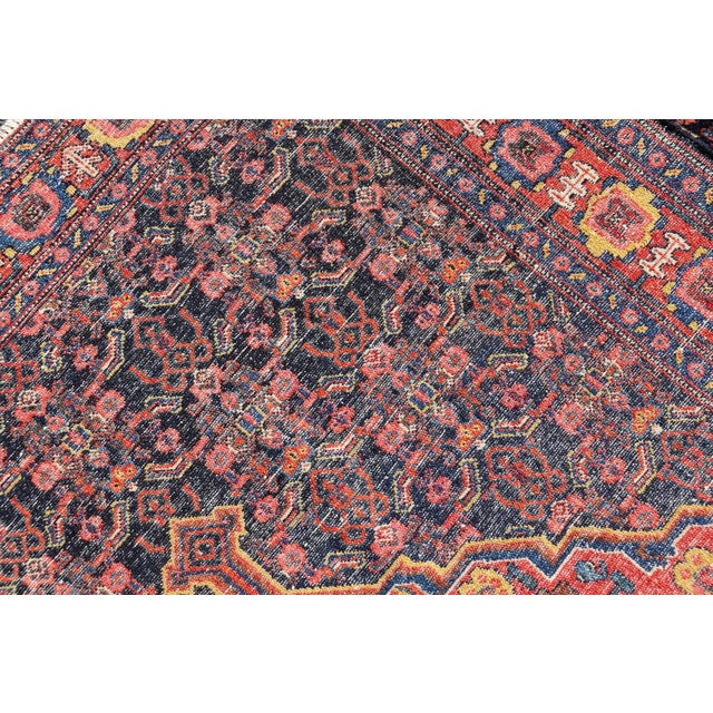 Antique Persian Senneh Rug With Unique Medallion and All-Over Design 3'6 X 4'10 For Sale - Image 12 of 12