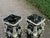 1980s 1980 Italian Artisan Baroque Black Silver Pedestals-Pair For Sale - Image 5 of 18