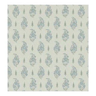 Lisa Fine Fariba Celadon Green Blue Linen Fabric- 1 Yard For Sale