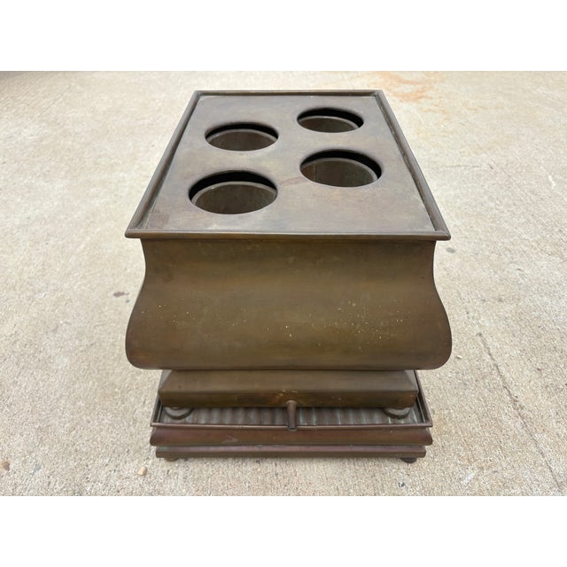 1960s French Brass Multi Bottle Wine Chiller For Sale - Image 10 of 12