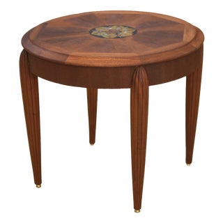 Wooden and Marquetry Side Table attributed to Maurice Dufrêne, 1930s For Sale