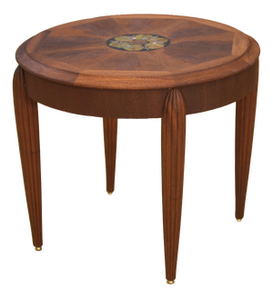 Wooden and Marquetry Side Table attributed to Maurice Dufrêne, 1930s