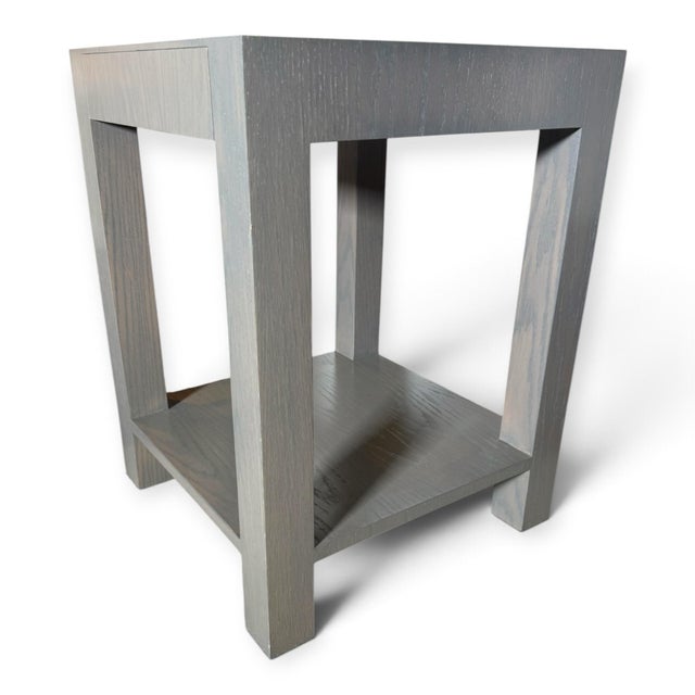 Parsons Walnut Bedside Tables- A Pair For Sale - Image 4 of 5