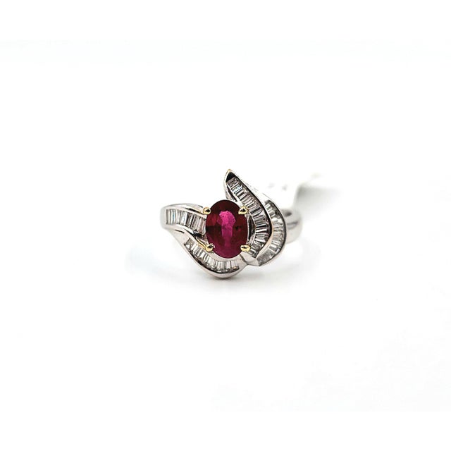 1.88 Ct Ruby & Diamond Ring Size 6.5 For Sale - Image 9 of 9