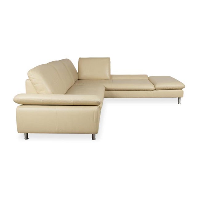 Cream Leather Corner Sofa from Loop For Sale - Image 16 of 18