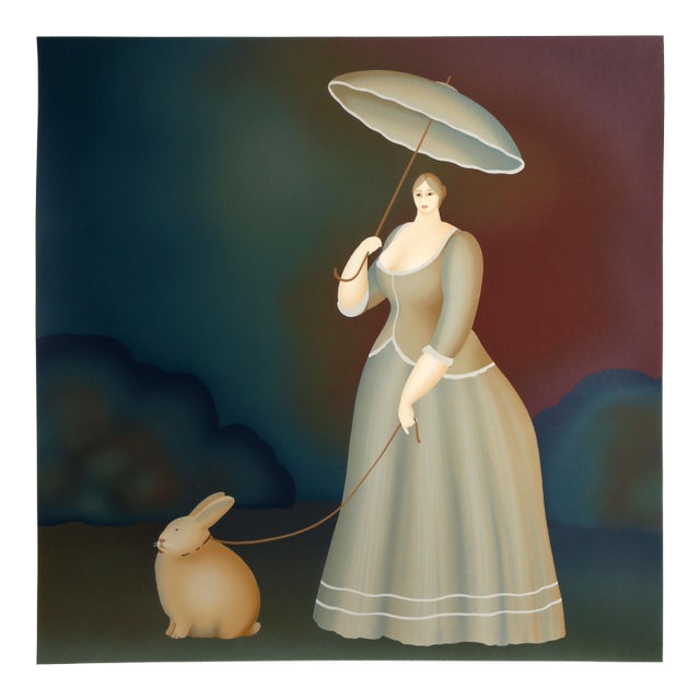 Walking the Rabbit, Signed Screenprint by Igor Galanin For Sale