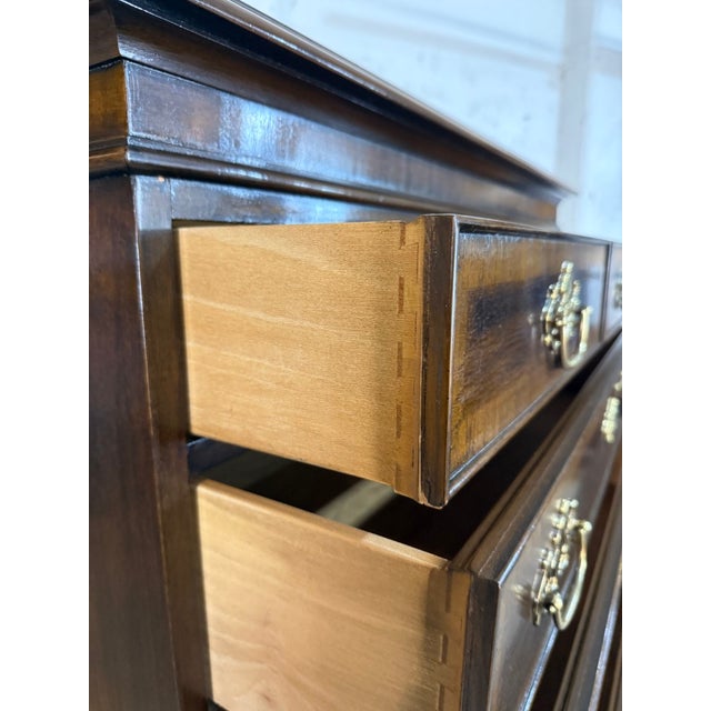 Drexel 18th Century Collection Banded Chest of Drawers For Sale - Image 11 of 13