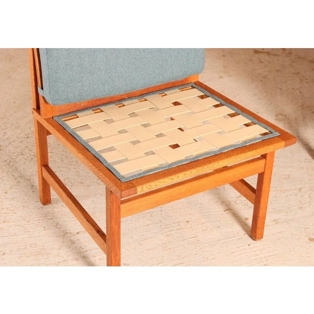 Vintage Danish Model 3232 Lounge Chairs in Oak by Borge Mogensen for Fredericia Stolefabrik, 1960s, Set of 4 For Sale - Image 13 of 15