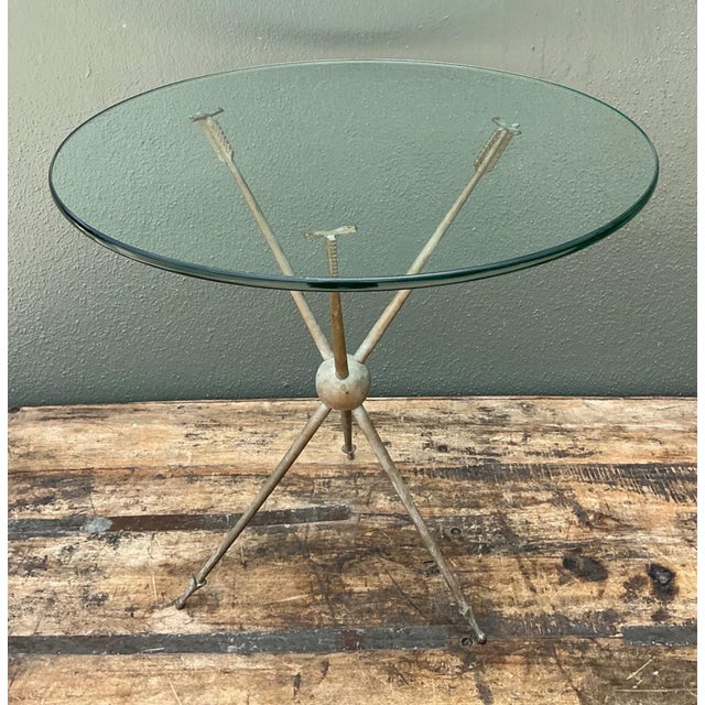 Vintage Arrow Motif Tripod Table For Sale - Image 14 of 18