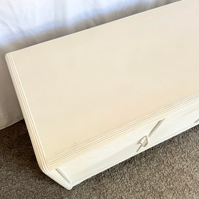 Boho Chic Wavy Pencil Reed Credenza For Sale - Image 4 of 10