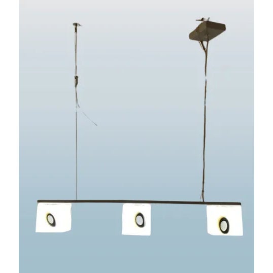 Italian Vintage Murano Glass Suspension Lamp With Steel Cable, 1990 For Sale - Image 3 of 10