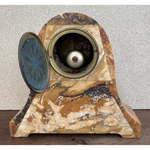 Art Deco Clock with Marble Trim, 1890s, Set of 3 For Sale - Image 12 of 18