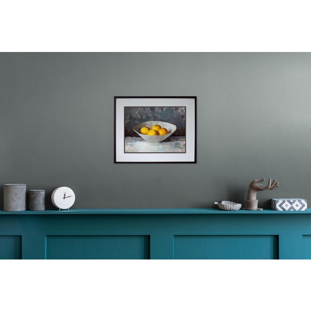 Contemporary Quiet Lemons by Jon Doran | Oil on Panel Lemons in a White Bowl Still Life For Sale - Image 9 of 9