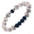 Early 21st Century Spiritual Beaded White & Blue Energy Bracelet For Sale - Image 5 of 7