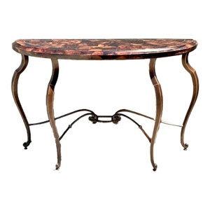 Vintage Maitland Smith Tessellated Coconut Shell Console Table