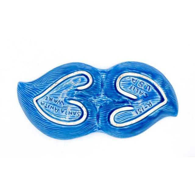 Mid 20th Century Mid-Century Santa Anita California Pottery Divided Dish – Leaf Motif / Retro Entertaining For Sale - Image 5 of 8