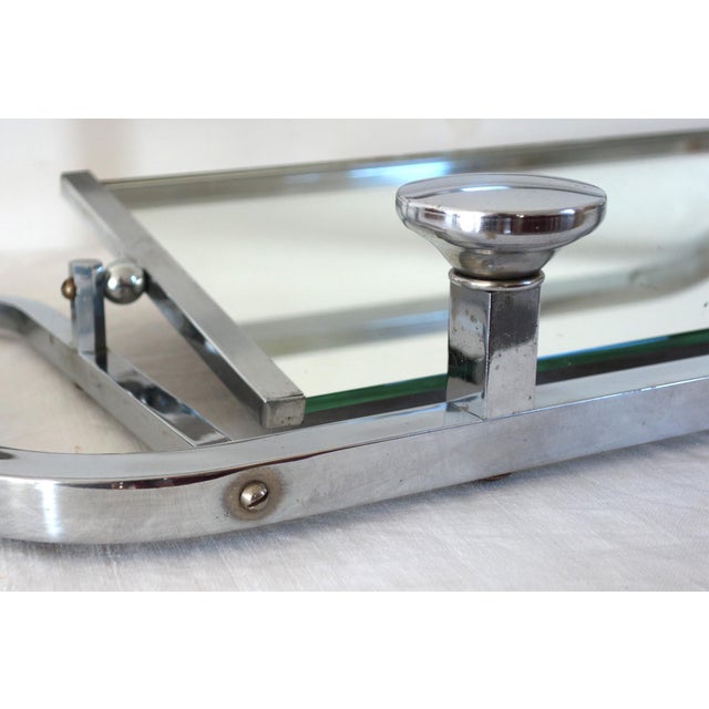 Chrome-Plated Metal Wall-Mounted Coat Rack, France, 1930s For Sale - Image 11 of 13