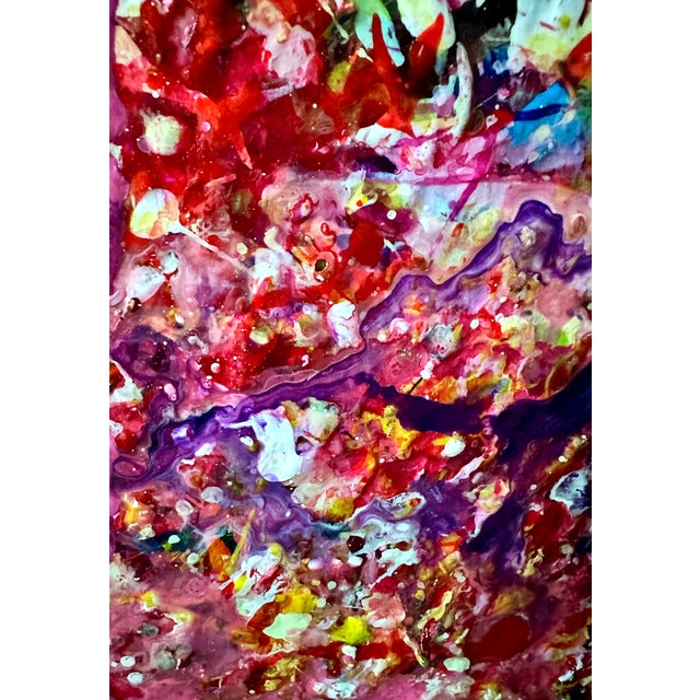 Scattered Abstract Expressionism Acrylic Painting For Sale - Image 4 of 8