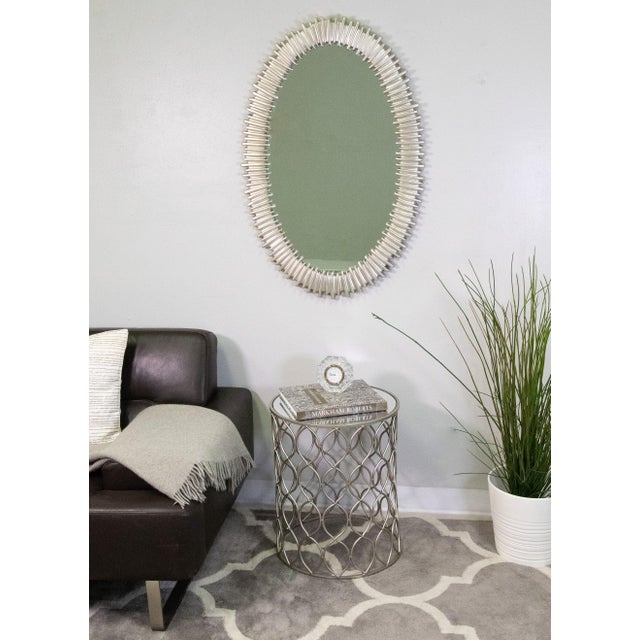 Lea Oval Silver Accent Wall Mirror Chairish
