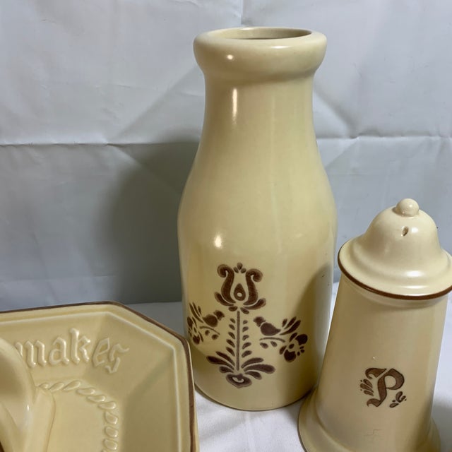 Vintage Pfaltzgraff "Village" Pattern Serving and Accessory Set - 6 Pieces For Sale - Image 4 of 6