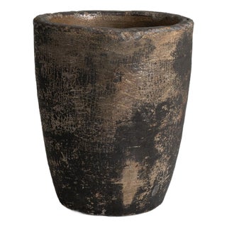Mid 20th Century France Black Concrete Planter For Sale