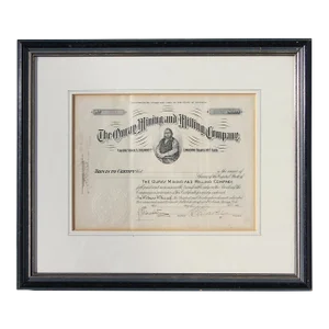 The Ouray Mining & Milling Company Stock Certificate, 1903