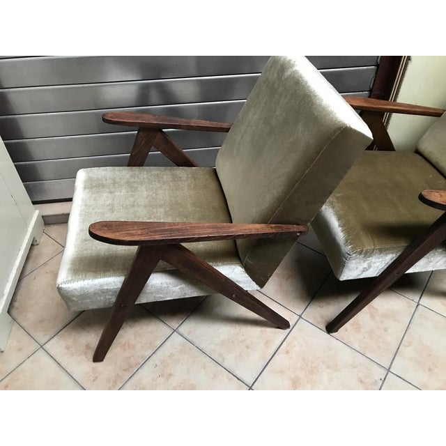 Set of Bottle Green Armchairs, 1970s For Sale - Image 3 of 16