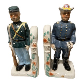 Mid 20th Century Civil War Soldier Bookends - Set of 2 For Sale