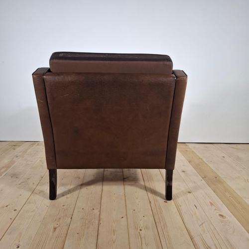 Vintage Leather Lounge Chair, 1960s For Sale - Image 3 of 8