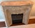 Antique French Louis XV Style Cast Iron Fireplace Mantel With Rocaille Cartouche, Painted Faux-Stone Finish For Sale - Image 4 of 9