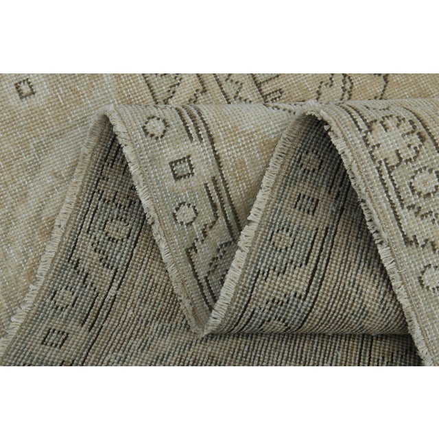 1970s Vintage Persian Handknotted Wool Beige Oversize Area Rug For Sale - Image 4 of 11