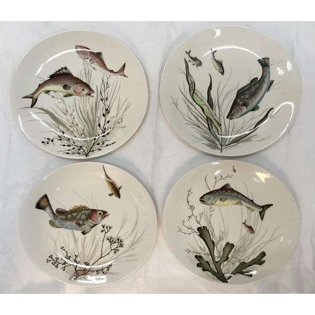 Set of Four Vintage Johnson Bros.,England Fish Plates . Chairish
