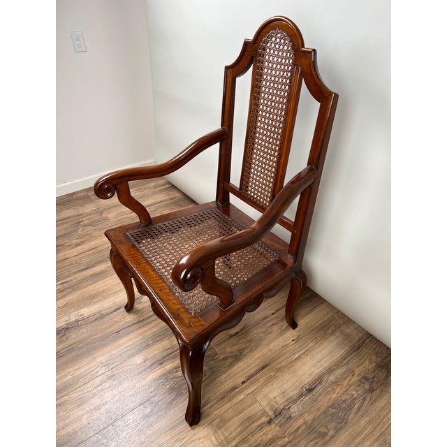 Late 19th Century Antique Viennese Walnut Cane Seat Armchair C. Late 19th Century For Sale - Image 5 of 7