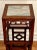 Wood 20th Century Chinese Square Carved Rosewood Pedestal Stand With Marble Top For Sale - Image 7 of 12