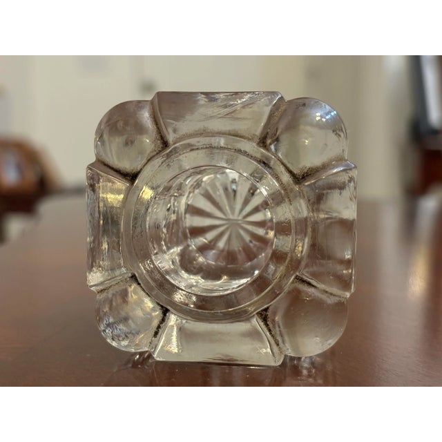 1900 - 1909 Early 20th Century Glass Inkwell Cast Metal Top For Sale - Image 5 of 10
