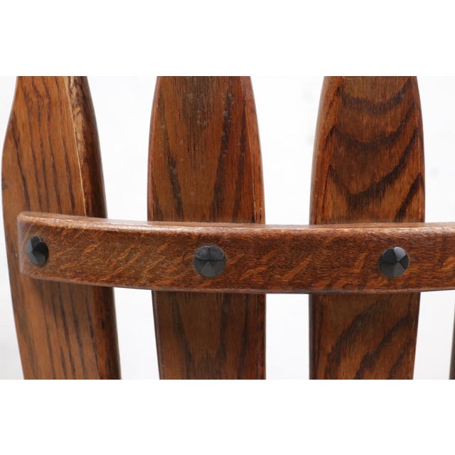 Mid-Century Brutalist Oak Dining Room Chairs, 1960s, Set of 4 For Sale - Image 12 of 18