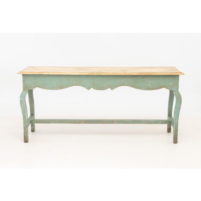 Wood Niermann Weeks French Provincial Style Painted Wood Console Table For Sale - Image 7 of 8