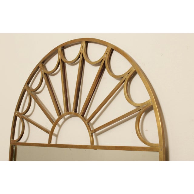 Vintage Hollywood Regency Brass Arch Mirror For Sale - Image 4 of 12