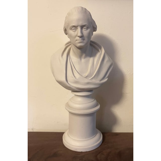 Antique 19th Century English Parian Porcelain Library Bust of President George Washington After Houdon Dated 1853 For Sale - Image 18 of 18