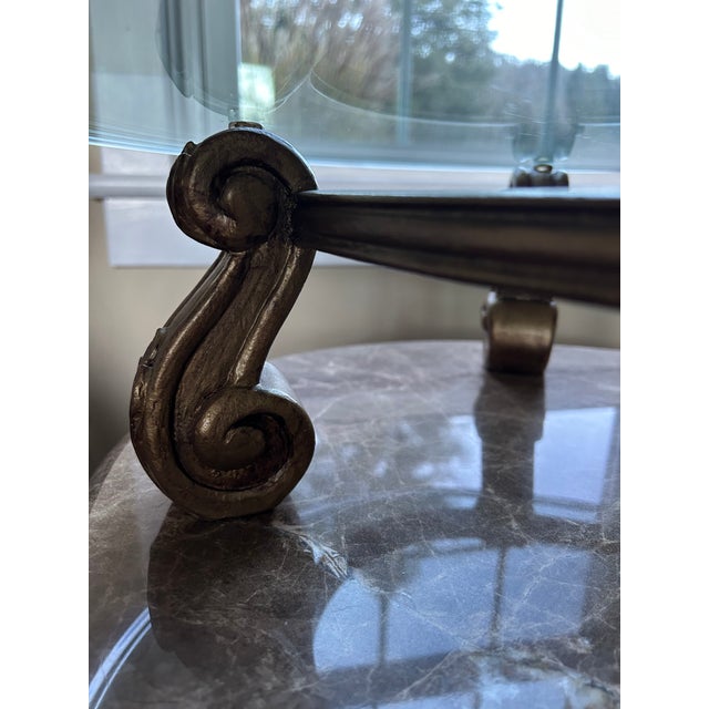 Henredon Side/Accent Table With Marble Top For Sale - Image 10 of 10