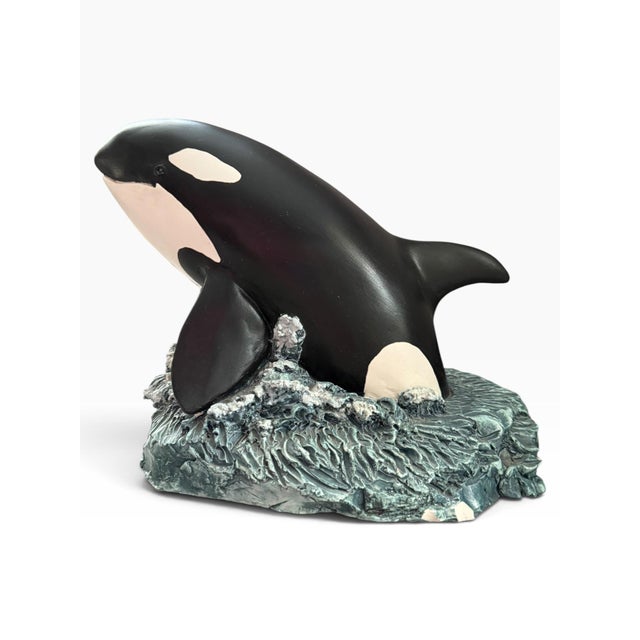 Vintage 1990 Sandicast #286 Orca Whale Sculpture, Sandra Brue For Sale - Image 4 of 7